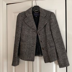 Banana Republic Black and White Tweed Blazer